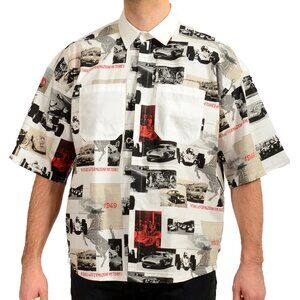 Scuderia Ferrari Fluid Logo Print Short Sleeve Shirt US S IT 48